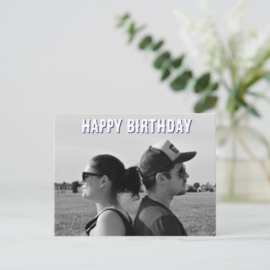 maak je eigen foto- en tekstansichtkaart briefkaart (Staand voorkant)