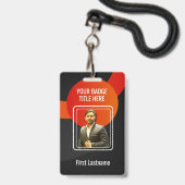 Maak je eigen foto- en tekstbadge badge (Voorzijde met lanyard)