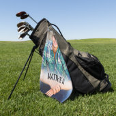 Maak je eigen foto golfhanddoek (Groen)