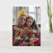 Maak je eigen foto Happy Birthday gepersonaliseerd Kaart (Voorkant)