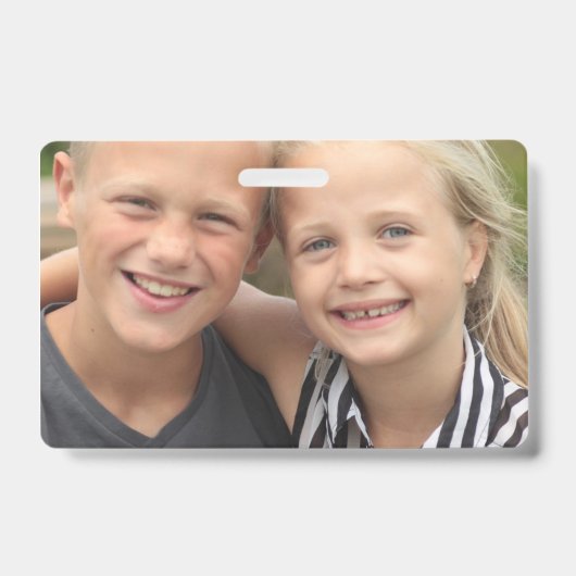 Maak Je Eigen Foto Horizontale Badge (Voorzijde)