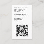 Maak je eigen foto-info QR-code modern elegant Visitekaartje (Achterkant)