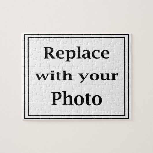 Maak je eigen foto Jigzaag Puzzle Online Sjabloon Legpuzzel (Horizontaal)