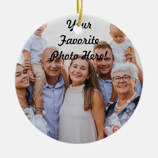 Maak Je Eigen Foto Keramisch Ornament (Voorkant)