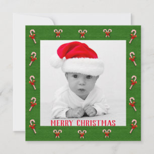Maak Je Eigen Foto Kerst Kerststok Patroon Feestdagenkaart