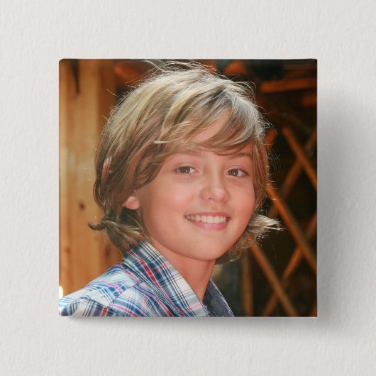 MAAK JE EIGEN FOTO KNOP VIERKANTE BUTTON 5,1 CM (Voorkant)