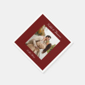 Maak Je Eigen Foto Naam Koppel Servet (Hoek)