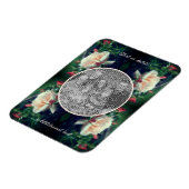 Maak je eigen foto Peach Rose And Buds Frame Magneet (Linkerzijde)