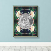 Maak Je Eigen Foto Perzik Roos En Knoppen  Canvas Afdruk (Insitu (Houten vloer))