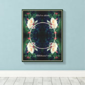 Maak je eigen foto perzikroos en knoppen canvas afdruk (Insitu (Houten vloer))