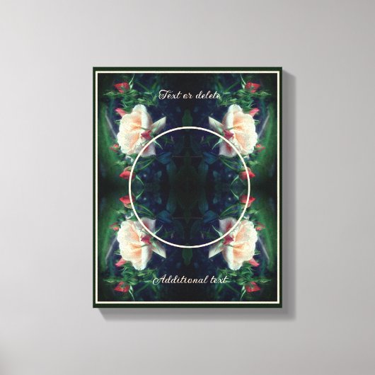 Maak je eigen foto perzikroos en knoppen canvas afdruk (Voorkant)