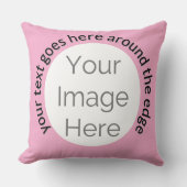 maak je eigen foto roze kussensloop kussen (Voorkant)