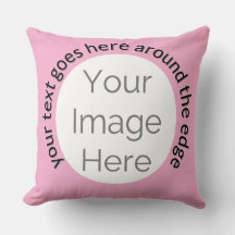 maak je eigen foto roze sierkussen