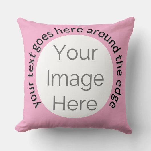 maak je eigen foto roze sierkussen (Voorkant)