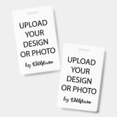 Maak Je Eigen Foto Verticale PVC Badge (Voor- en achterkant)
