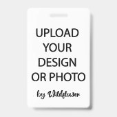 Maak Je Eigen Foto Verticale PVC Badge (Achterkant)
