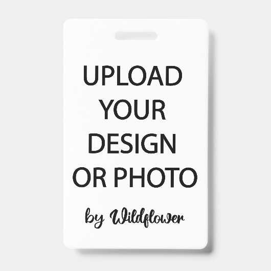 Maak Je Eigen Foto Verticale PVC Badge (Voorzijde)