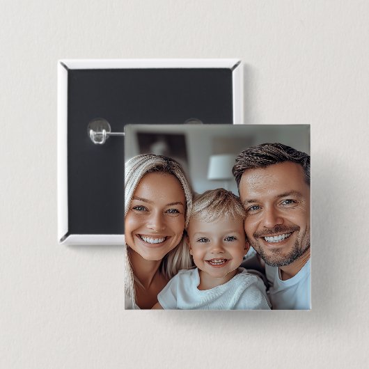 Maak Je Eigen Foto Vierkante Button 5,1 Cm (Voorkant /achterkant)