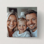 Maak Je Eigen Foto Vierkante Button 5,1 Cm (Voorkant)