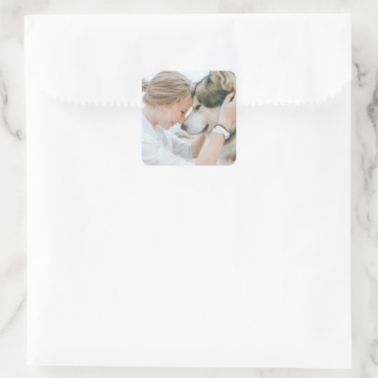 Maak Je Eigen Foto  Vierkante Sticker (Tas)