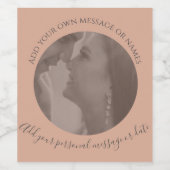 Maak Je Eigen Foto Wijn Terracotta Label Etiket (Enkel label)