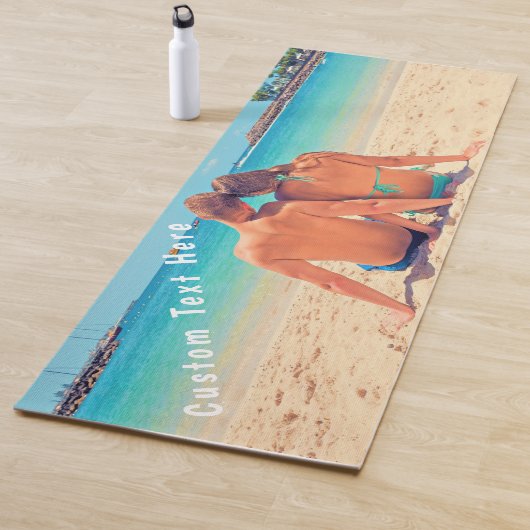 Maak Je Eigen Foto Yoga Mat met Aangepaste Tekst (In situ)
