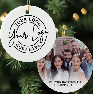 Maak Je Eigen Fotobedrijfslogo Keramisch Ornament