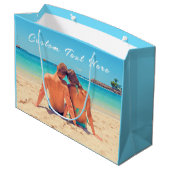 Maak je eigen fotocadeautas met gepersonaliseerde groot cadeauzakje (Achterkant Gekanteld)