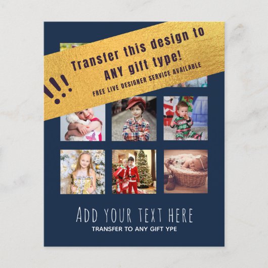 Maak Je Eigen FOTOCOLLAGE Aangepaste Cadeaus BEGRO Flyer (Voorkant)