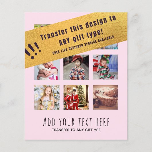 Maak Je Eigen FOTOCOLLAGE Aangepaste Cadeaus BEGRO Flyer (Voorkant)