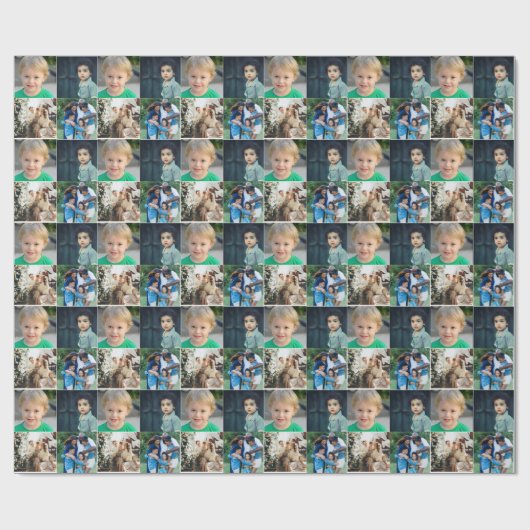 Maak Je Eigen Fotocollage Cadeaupapier (Vlak)