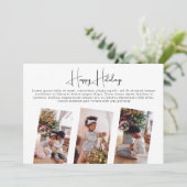 Maak je eigen fotocollage gepersonaliseerde kerst feestdagenkaart (Staand voorkant)