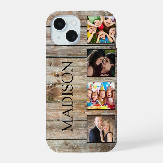 Maak je eigen fotocollage in de stijl van een rust iPhone 15 case (Achterkant)