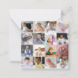 Maak je eigen fotocollage met 16 foto's notitiekaartje
