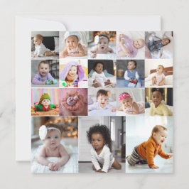 Maak je eigen fotocollage met 18 foto's kaart