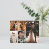 Maak je eigen fotocollage met 4 foto's briefkaart (Staand voorkant)