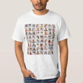 Maak je eigen fotocollage met 64 foto's t-shirt