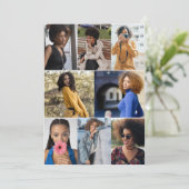 Maak je eigen fotocollage met 8 foto's feestdagenkaart (Staand voorkant)