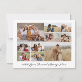 Maak je eigen fotocollage van 10 foto's feestdagenkaart