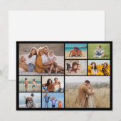 Maak je eigen fotocollage van 10 foto's notitiekaartje (Voorkant / Achterkant)