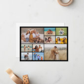 Maak je eigen fotocollage van 10 foto's notitiekaartje (Voorkant / Achterkant in situ)