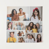 Maak je eigen fotocollage van 10 foto's wandkleed (Voorkant)