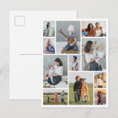 Maak je eigen fotocollage van 11 foto's briefkaart (Voorkant / Achterkant)