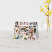 Maak je eigen fotocollage van 35 foto's kaart (Gele Bloem)
