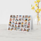 Maak je eigen fotocollage van 35 foto's kaart (Gele Bloem)