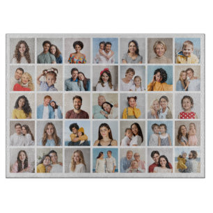 Maak je eigen fotocollage van 35 foto's snijplank