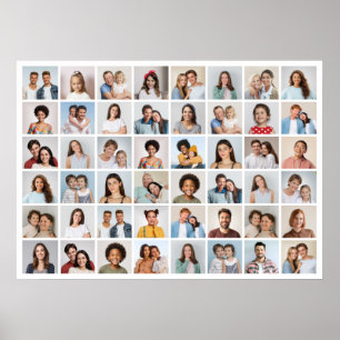 Maak je eigen fotocollage van 48 foto's poster