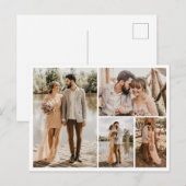 Maak je eigen fotocollage van 4 foto's briefkaart (Voorkant / Achterkant)