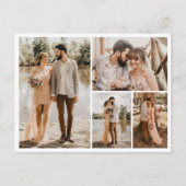 Maak je eigen fotocollage van 4 foto's briefkaart (Voorkant)