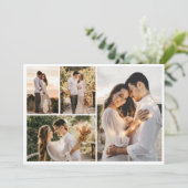 Maak je eigen fotocollage van 4 foto's kaart (Staand voorkant)